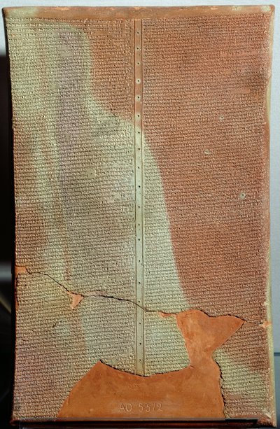 Tafel mit der Geschichte von König Sargon II. (721-705 v. Chr.) über seine achte Kampagne gegen die Urartu im Jahr 714 v. Chr., aus Khorsabad von Assyrian
